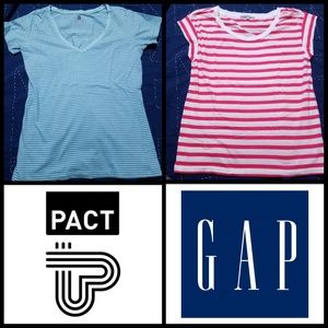 2 like new Pact/Gap short sleeve bundle